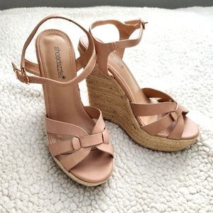 Brand new, never worn size 8 wedge sandals